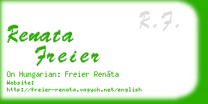 renata freier business card